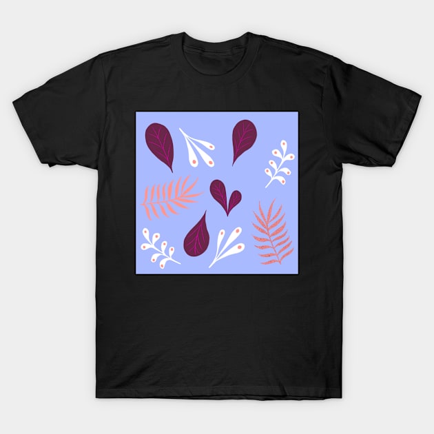 Winter leaf and ferns. T-Shirt by Papergrape